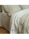 LinenMe 0299105 90" X 102" Stone Washed Bed Linen Flat Sheet Standard Natural
