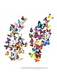 80 PCS Butterfly Wall Decals 3D Butterfly Wall Decor Stickers for Home Wall Decor Room Nursery Decor