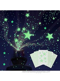 Glow in The Dark Stars for Ceiling 849 Pcs 3D Shining Star Stickers for Wall Decors Ceiling Decals Perfect for Kids Nursery Bedroom Decoration