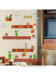 HomeEvolution Giant Super Mario Build a Scene Peel and Stick Wall Decals Stickers for Kids Boys Nursery Wall Art Room Decor