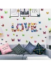 LiveGallery 72 PCS 6 Colors Removable 3D DIY Beautiful Butterfly Wall Decals Colorful Butterflies Art Decor Wall Stickers Murals for Kids Baby Boy Girls Bedroom Classroom Offices TV Background