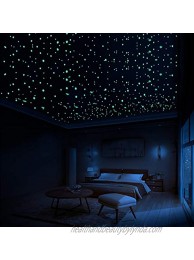 LUMOSX Glow in The Dark Stars for Ceiling Decor 822 pcs 3D Domed Glow in The Dark Stickers Ceiling Stars w Bonus Constellation E-Book | Glow Stars Star Ceiling for Kids Room Decor Kids Wall Decor