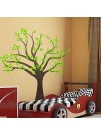 RW-1080 3D Green Tree Wall Stickers Family Photo Tree Wall Decal Removable Peel and Stick DIY Art Wallpaper for Kids Girls Babys Bedroom Bathroom Living Room Nursery Offices