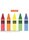 Sunny Decals Large Crayon Wall Decals Set of 9 Removable Fabric Kids Wall Stickers 16 Inches Long