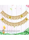 Amosfun Birthday Letters Banner Garland Sunflower Swallowtail Bunting You are My Sunshine Flag for Baby Shower Birthday Party Supplies