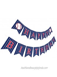 Baseball Happy Birthday Banner | Pre-Strung Bday Sign Party Decoration