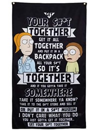 Calhoun Rick and Morty Indoor Wall Banner 30" by 50" Morty Rant
