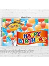 Helicopter Happy Birthday Banner Backdrop Multicolor Heart Balloon Cartoon Theme Decor for Happy Birthday Baby Shower Party Decorations Photo Studio Prop Background Favors