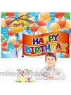 Helicopter Happy Birthday Banner Backdrop Multicolor Heart Balloon Cartoon Theme Decor for Happy Birthday Baby Shower Party Decorations Photo Studio Prop Background Favors