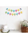 Ice Cream Theme Birthday Banner Colorful Summer Bday Party Sign for Kids Ice-Cream Lovers