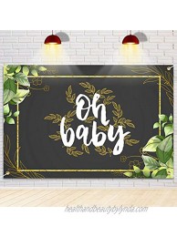 PAKBOOM Oh Baby Backdrop Banner Baby Shower Party Decorations Supplies for Boy Girl 6x4ft