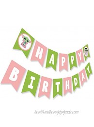 Pink Yoda Happy Birthday Banner Star Bday Wars Theme Party Cute Baby Yoda Bunting Decoration