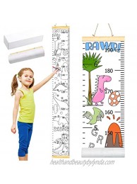 Baby Growth Height Chart Ruler Baby Height Ruler Hanging Measuring Ruler Nursery Wall Decor DIY Unicorn Dinosaur Hanging Canvas Removable Height Growth Chart for Toddler Child HeightDinosaur