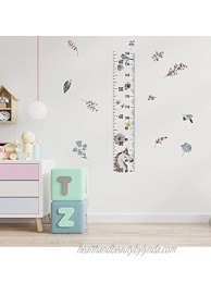 funlife Peel and Stick Unicorn Growth Chart Ruler Wall Stickers Nursery Kids Growth Height Chart Wall Decals Decor for Kids Girls Bedroom Classroom Wall Decoration 15.7" x 45.6" Unicorn and Plants