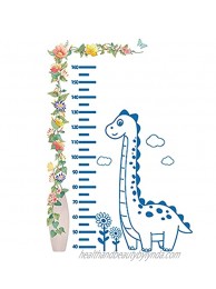 Giraffe Growth Chart for Kids,Height Chart Ruler Decor for Baby Nursery,Fresh Green Vine Flowers Wall Stickers Perfect for Kids Nursery Bedroom Living Room Giraffe