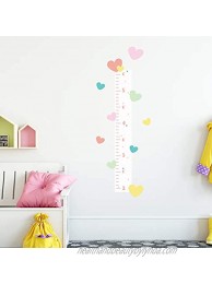 Growth Chart Wall Decals Hearts Sweet Pastel Colors Rooms and Stickers