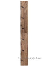 Kate and Laurel Growth Chart 6.5' Wood Wall Ruler Rustic Brown