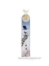 Man on The Moon with Animal Friends Night Sky Children's Wood Growth Chart