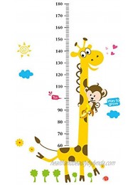 Mokylor Children Grow Chart Giraffe Height Sticker Kids Height Measurement Removable Wall Stickers for Nursery Bedroom Living Room 1Pcs