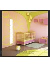 Niwo ART Baby Growth Chart Wall Decor for Kids Peel & Stick Self-Adhesive Removable Growth Height Ruler Black & White