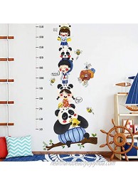 SENGTER Kids Height Growth Chart Wall Stickers Removable Cartoon Panda Height Measurement Wall Decal Decor for Kids Boys Girls Nursery Bedroom Living Room