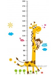 Toddmomy 1 Set Giraffe Monkeys Animals Height Chart Wall Stickers Removable Height Gauge Wall Decal Nursery Wall Decoration