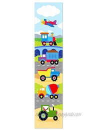 Trains Planes Trucks Canvas Growth Chart Nursery Decor Gift Kids