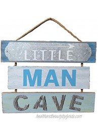 Blooming Party Nursery Wall Decor for Little Baby Boy or Toddler Little Man Cave Wood Sign Blue