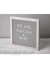 Kate & Milo Letterboard Set Perfect Message Board for Sharing Back to School Milestones or Baby Announcements Rustic Nursery Gray