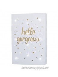 Little Love by NoJo Celestial Lighted Wall Decor Hello Gorgeous Gold White