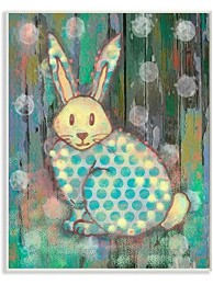 Stupell Home Décor Distressed Woodland Rabbit Canvas Wall Art 10 x 15 Multi-Color