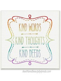 Stupell Home Décor Kind Words Thoughts and Deeds Wall Plaque Art 12 x 0.5 x 12 Proudly Made in USA