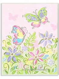 Stupell Home Décor Pink Pastel Butterflies and Dragonfly Wall Plaque Trio 11 x 15 Multi-Color
