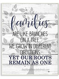 Stupell Industries Family Branches and Roots Phrase Tree Growth Inspiration Designed by Kim Allen Art 13 x 19 Wall Plaque