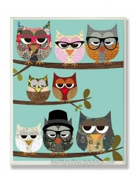 The Kids Room by Stupell Professional Owls On A Branch Rectangle Wall Plaque 11 x 0.5 x 15 Proudly Made in USA