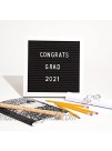 Sheffield Home Felt Letter Board with Distressed Wood Frame 9x9 Inch Changeable Message Board with 148 White Letters & Symbols Announcement Board for Birth Baby Home & Office White Black Felt