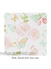 Sweet Jojo Designs Blush Pink Mint and White Watercolor Rose Fabric Memory Memo Photo Bulletin Board for Butterfly Floral Collection