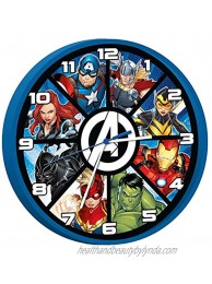 Kids Licensing MV15790 | The Avengers Wall Clock | Avengers | Children's Watch | Analog | Easy to Read | Learning The Hours | 25 cm Diameter | Easy Installation | Works with AA Batteries