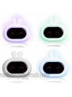 Lumipets LumiClock Bunny Nightlight and Alarm Clock Help Babies Toddlers Girls and Boys Fall Asleep and Wake Up Gently Wake to Rise Color Sound Interface Cute Display Faces Tap to Change