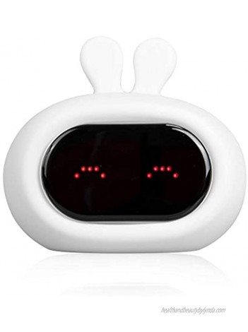 Lumipets LumiClock Bunny Nightlight and Alarm Clock Help Babies Toddlers Girls and Boys Fall Asleep and Wake Up Gently Wake to Rise Color Sound Interface Cute Display Faces Tap to Change