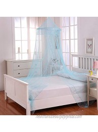 Cotton Loft Galaxy Kids Collapsible Hoop Sheer Bed Canopy One Size Blue