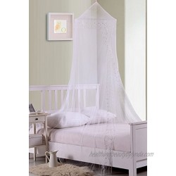 Fantasy Kids Galaxy Collapsible Hoop Sheer Bed Canopy One Size White