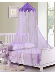 Fantasy Kids Harlequin Collapsible Hoop Sheer Bed Canopy One Size Purple