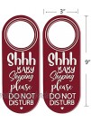 Baby Sleeping Sign Do Not Knock or Ring Plastic Door Knob Hanger Sign Double Sided Ideal for Any Kind of Door Knob