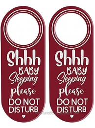 Baby Sleeping Sign Do Not Knock or Ring Plastic Door Knob Hanger Sign Double Sided Ideal for Any Kind of Door Knob