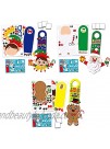 ED-Lumos 12Pcs DIY Door Hanger Signs Merry Christmas 3D 6 Cartoon Design for Kids Children Bedroom Door Decoration Gifts