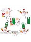 ED-Lumos 12Pcs DIY Door Hanger Signs Merry Christmas 3D 6 Cartoon Design for Kids Children Bedroom Door Decoration Gifts