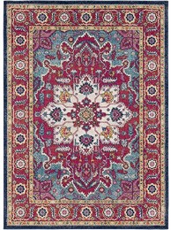 Nena Pink Updated Traditional Area Rug 2'7" x 7'3