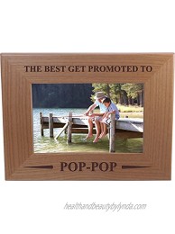 Only The Best Get Promoted Poppop 4x6 Inch Wood Picture Frame Great Gift for Father's Day Birthday or Christmas Gift for Dad Grandpa Grandfather Papa Husband