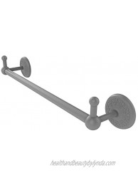Allied Brass PMC-41-30-PEG Prestige Monte Carlo Collection 30 Inch Integrated Hooks Towel Bar Matte Gray
